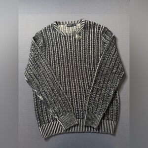 nautica sweater 100 cotton mens XL black and white NWT